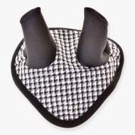 Hobby Horse Bonnet d’oreilles anglais noir à carreaux de LarDen en pied-de-poule noir et blanc, oreilles et bordure noires