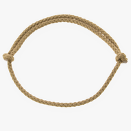 Hobby Horse Cordeo Nature by LarDen, a sand-coloured braided cord neck ring with a knot on each side