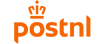 The image shows the PostNL logo with the word postnl in orange lowercase letters and a stylized orange crown above the letter o, resembling a playful nod to Hobby Horsing.