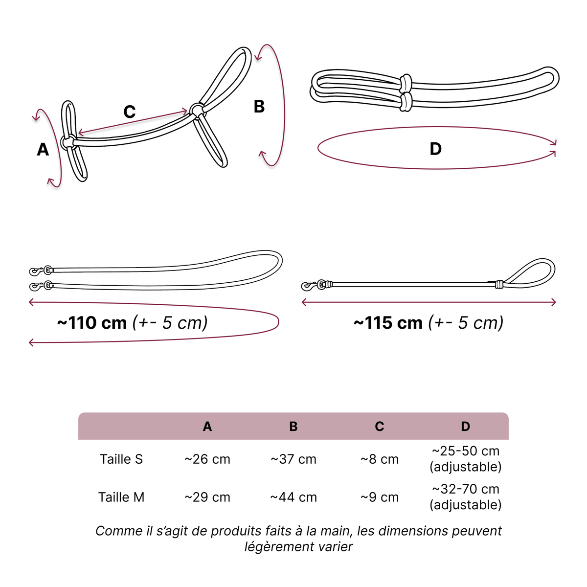 Size guide – Starter Set – FR