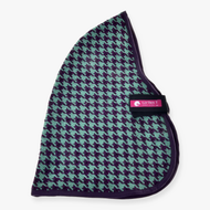 Hobby Horse staldeken Green van LarDen met pied-de-poule in mintgroen en paars, paarse bies en zwarte borstriem