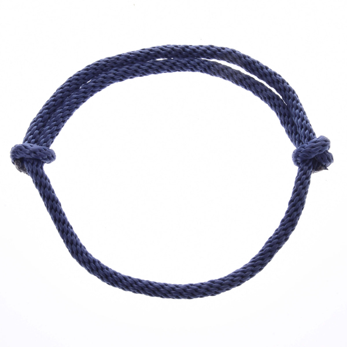 Marineblauwe cordéo van touw met twee schuifknopen uit de Hobby Horse Touwset Dark Blue op een witte achtergrond